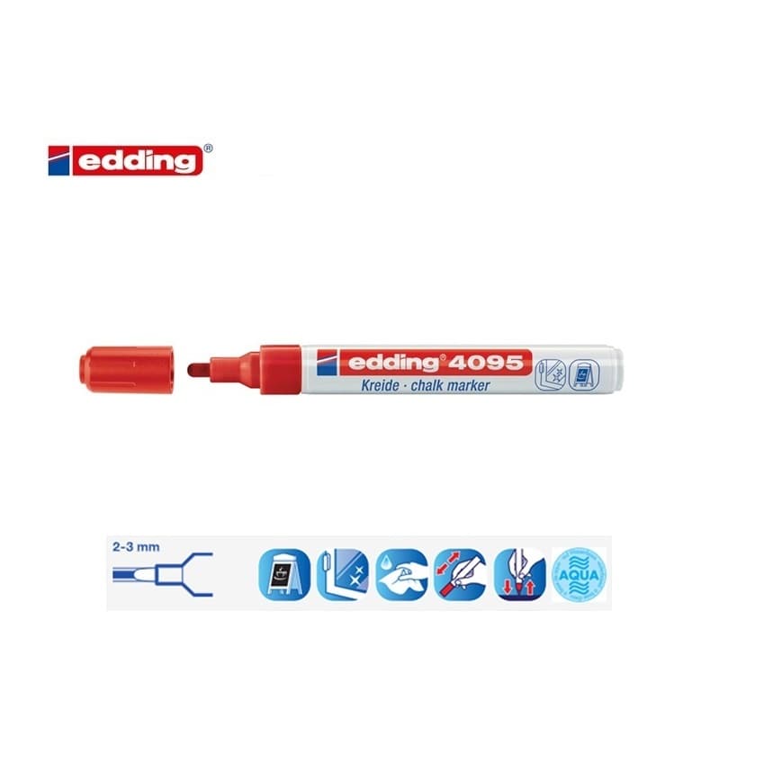 Edding 4095 Red Chalk Marker Pen