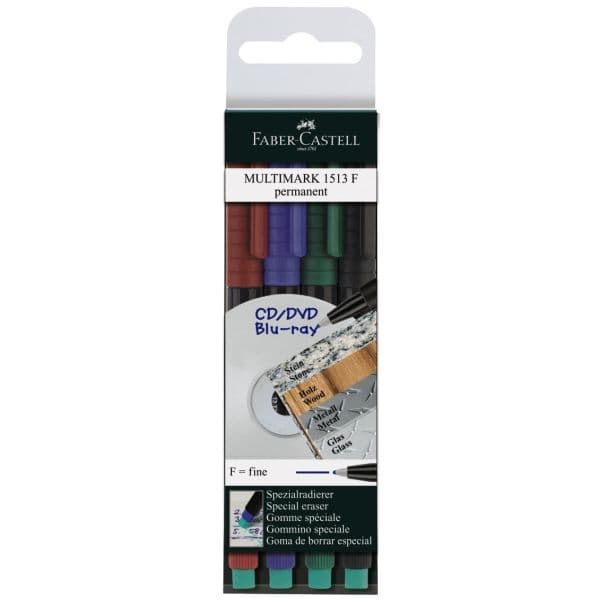 MULTIMARK FINE PERMANENT MARKER WALLET OF 4