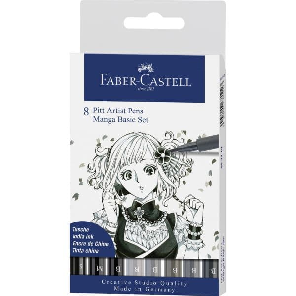 PITT ARTIST PEN BRUSH MANGA WALLET OF 8