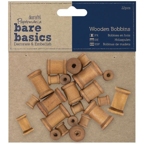 WOODEN BOBBINS (22PCS)