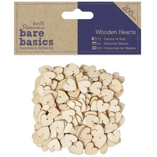 WOODEN HEARTS (200PCS)