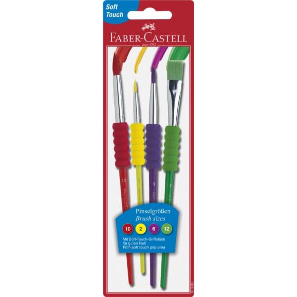 PINSEL PAINT BRUSH SET 4 SIZES SOFT TOUCH BC