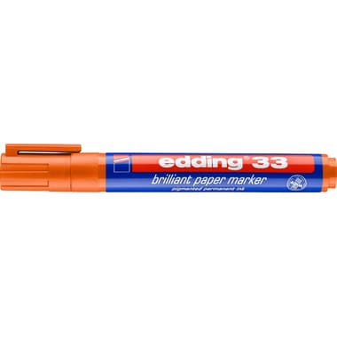 Edding 33 Brill. Paper Mkr Orange 0
