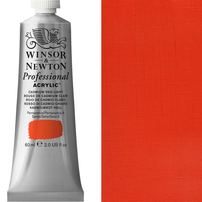 Professional Acrylic 60ml Cadmium Red Light