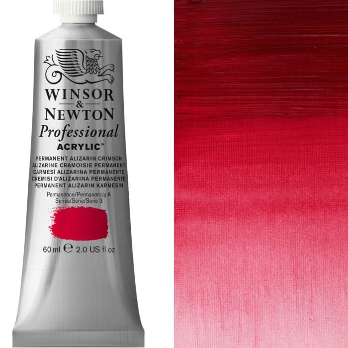 Professional Acrylic 60ml Permanent Alizarin Crimson