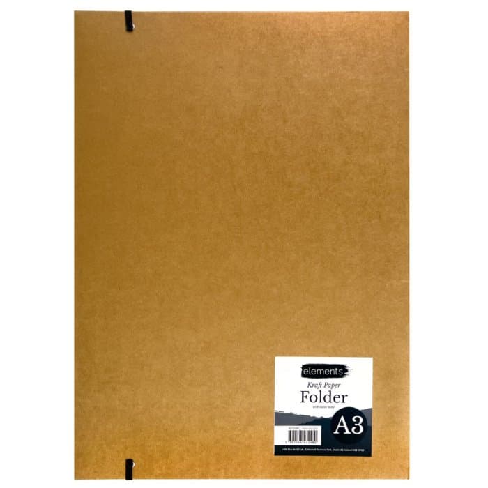 Elements Kraft Folder with Elastic Band A3