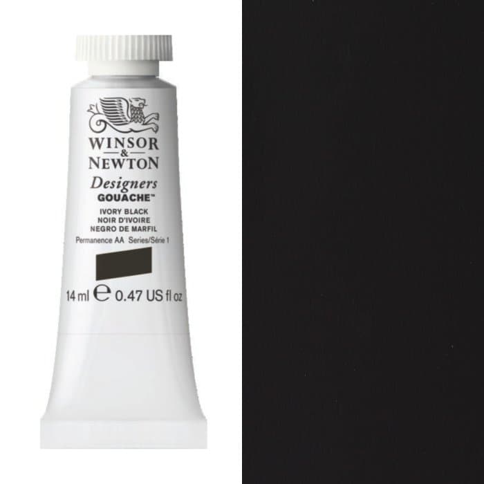 Designer Gouache 14ml Ivory Black