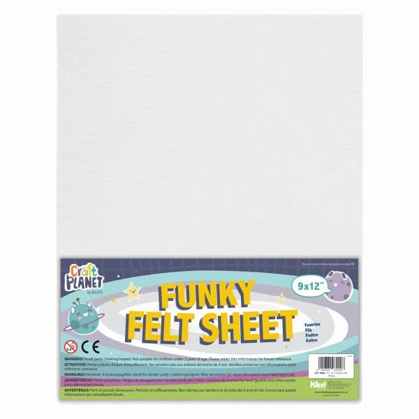 CPT 7000 FUNKY FELT SHEET 9 x 12 WHITE