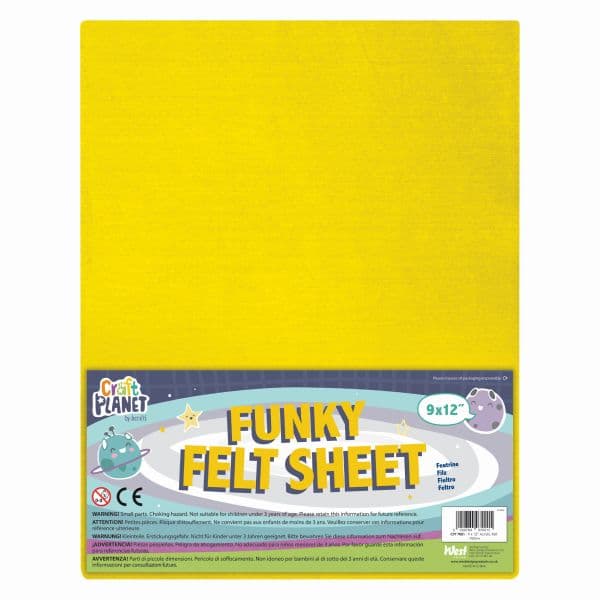 CPT 7001 FUNKY FELT SHEET 9 x 12 YELLOW
