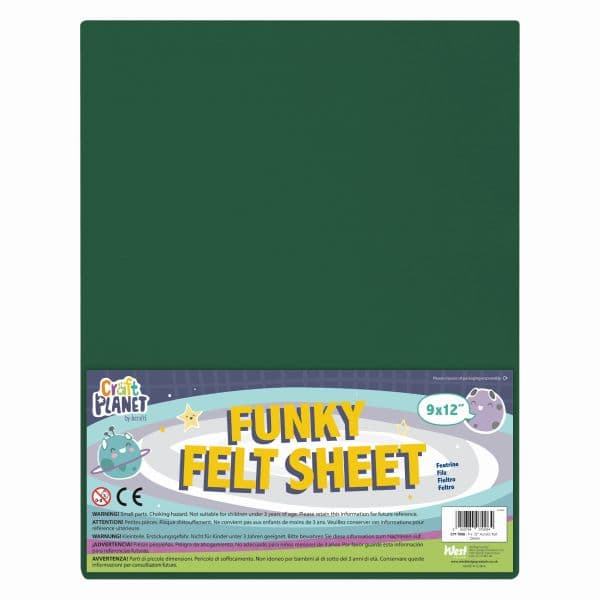 CPT 7008 FUNKY FELT SHEET 9 x 12 GREEN