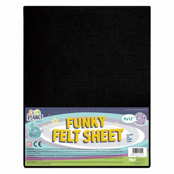 CPT 7011 FUNKY FELT SHEET 9 x 12 BLACK