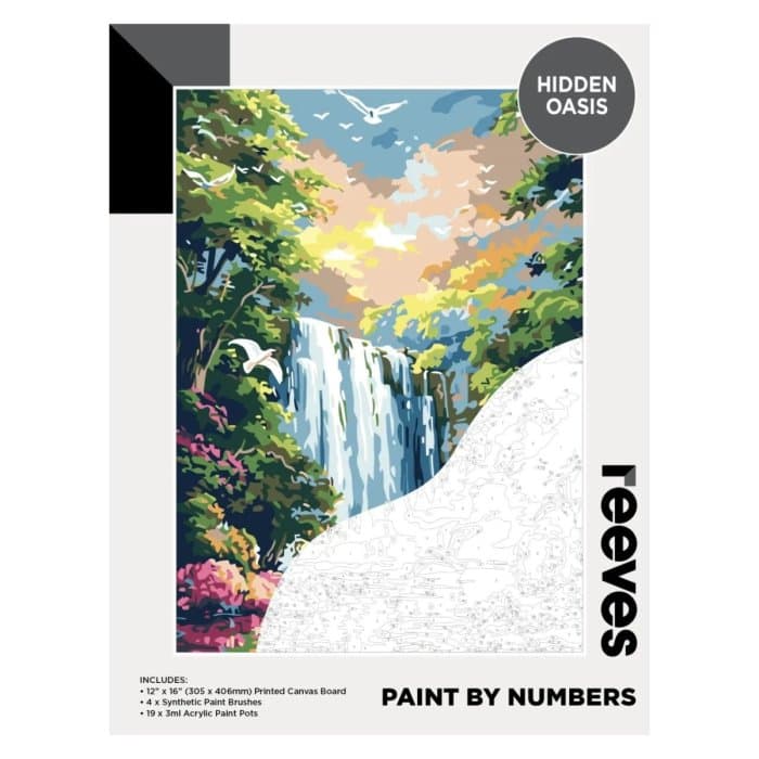 Reeves Paint by Numbers 12X16 inch - Hidden Oasis