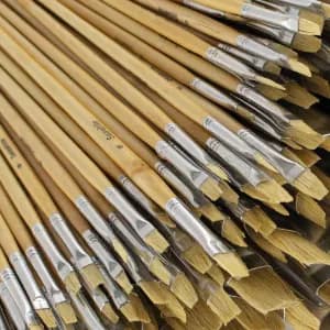 Seawhite Flat Hog's Hair Educational Brushes
