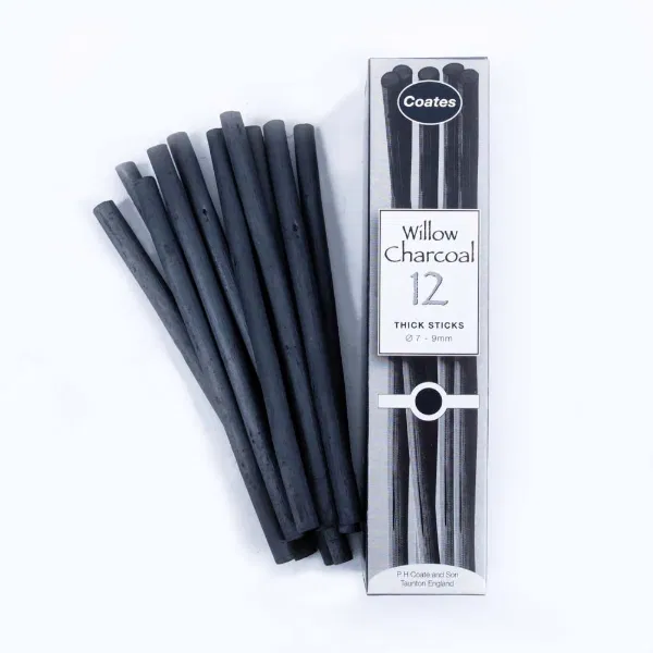 Willow Charcoal, Thick, 12 Stick Box
