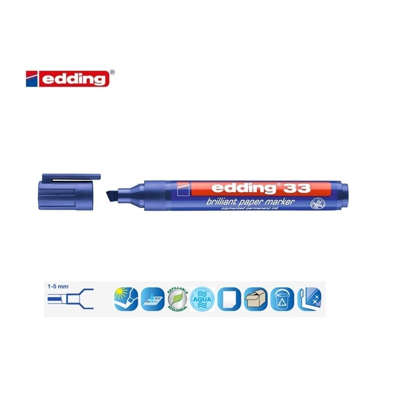 Edding 33 Brill. Paper Mkr Blue 003