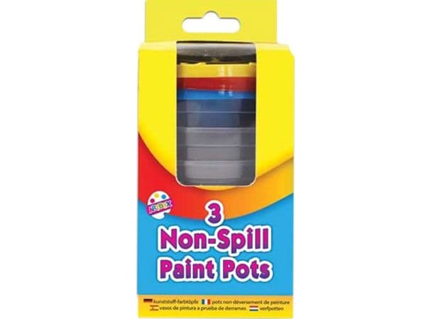 3 Non-Spill Paint Pots