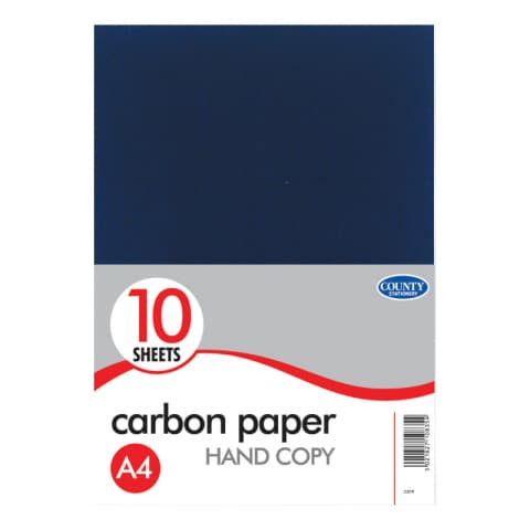 County Stationery 10 Sheets Black Carbon Paper.