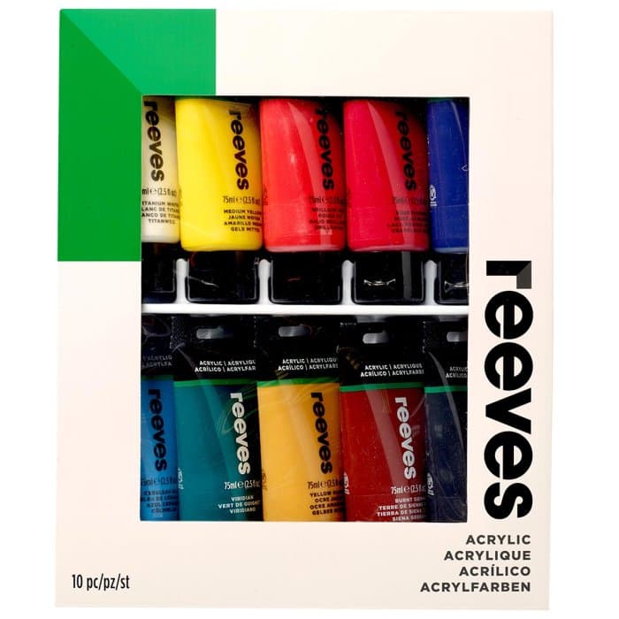 Reeves Acrylic Set of 10 x 75ml