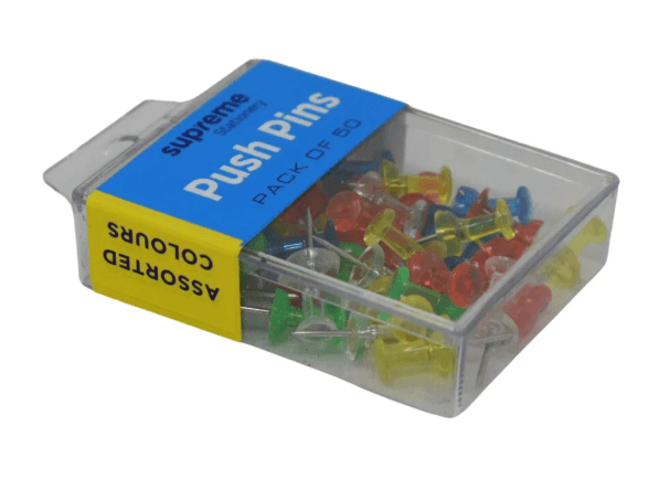 PUSH PINS ASST 50PC