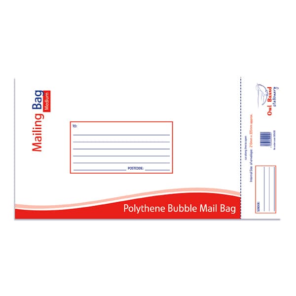 Polythene Bubble Mail Bag 350mm x 470mm