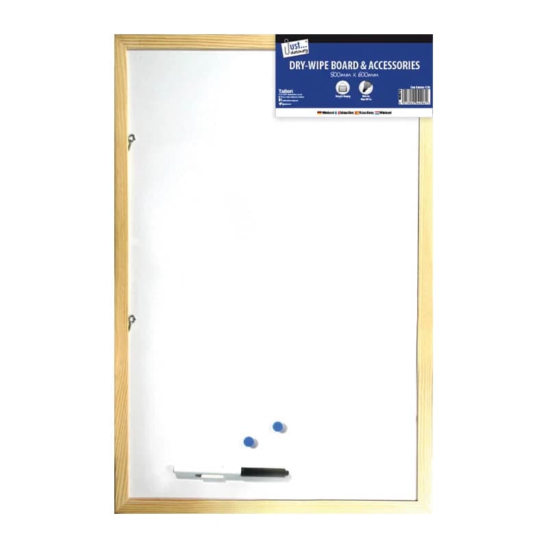 White Dry Wipe Pine Board 80 X 60CM