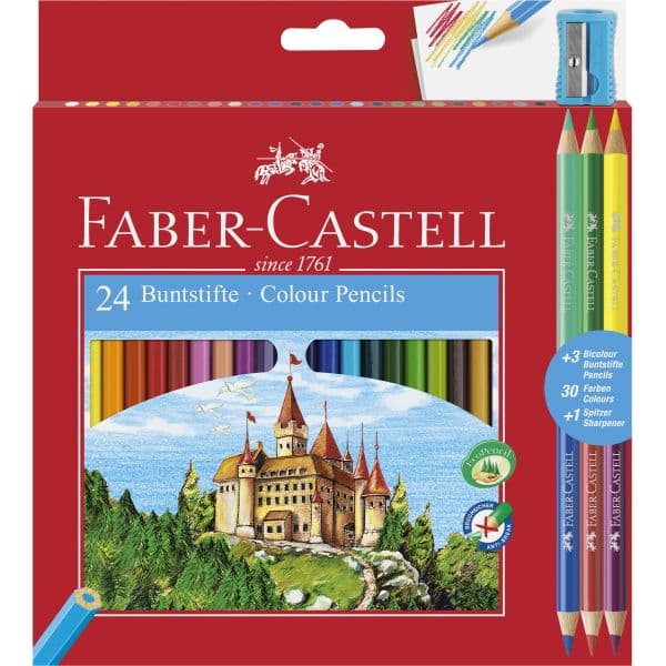 ECO COL PENCILS BOX 24 WITH 3 FREE BIO-COLOURS + SHARPENER