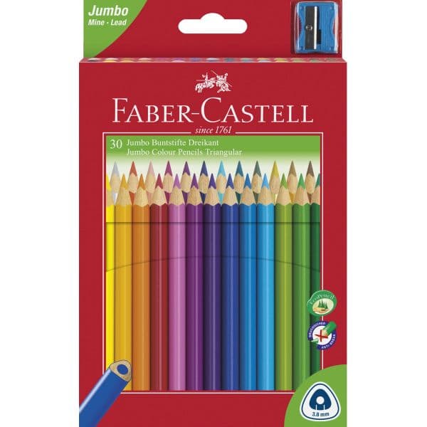 JUNIOR TRIANGULAR COLOUR PENCILS BOX 30