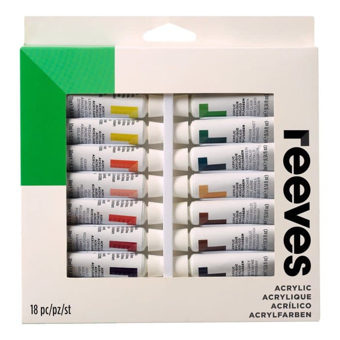 Reeves 18 Fine Acrylic Paint Set