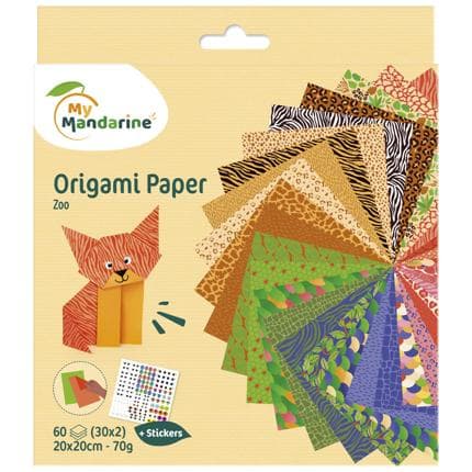 Origami Paper - Zoo 20x20cm - 60 Sheets