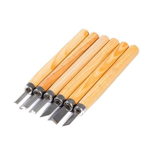 WOOD CARVING MINI CHISEL SET - 6 PIECE