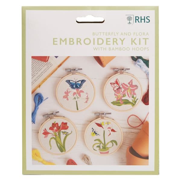 RHS Embroidery Hoop Decoration Kit - Butterfly and Flora