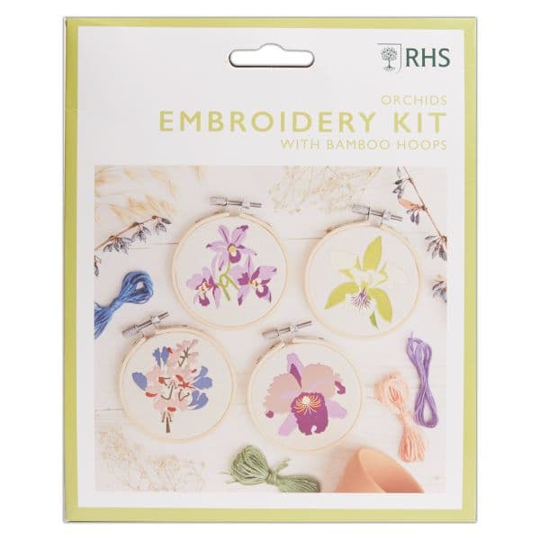 Embroidery Hoop Decoration Kit - Orchids