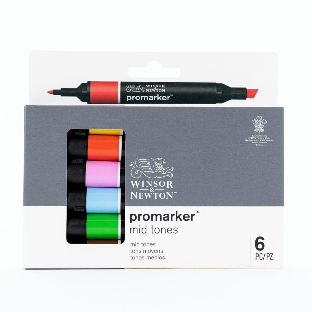 W&N ProMarker - 6 Mid Tones