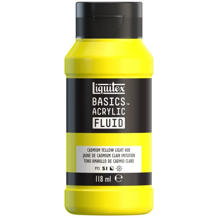 Liquitex Basics Acrylic Fluid - Cadmium Yellow Medium Hue S1