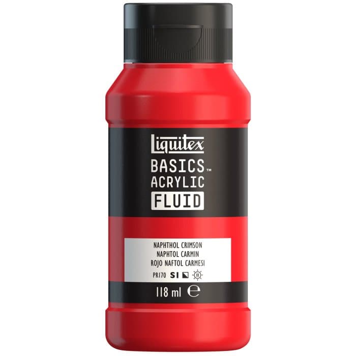 Liquitex Basics Acrylic Fluid - Naphthol Red S1