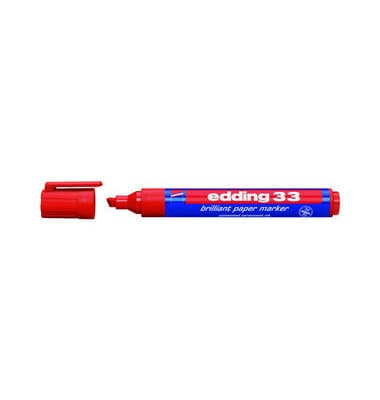 Edding 33 Brill. Paper Mkr Red 002
