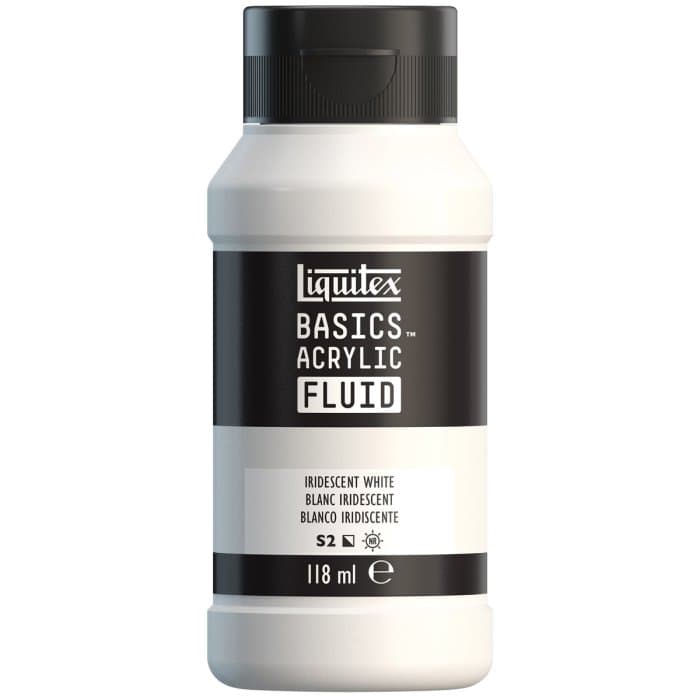 Liquitex Basics Acrylic Fluid - Iridescent White