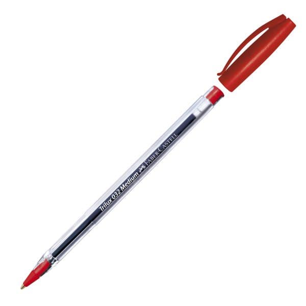 TRILUX 032 CRYSTAL BALLPOINT PEN MEDIUM - RED