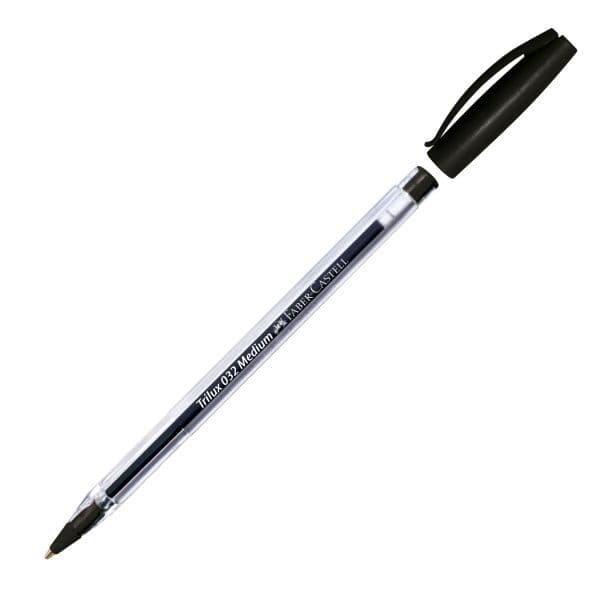 TRILUX 032 CRYSTAL BALLPOINT PEN MEDIUM - BLACK