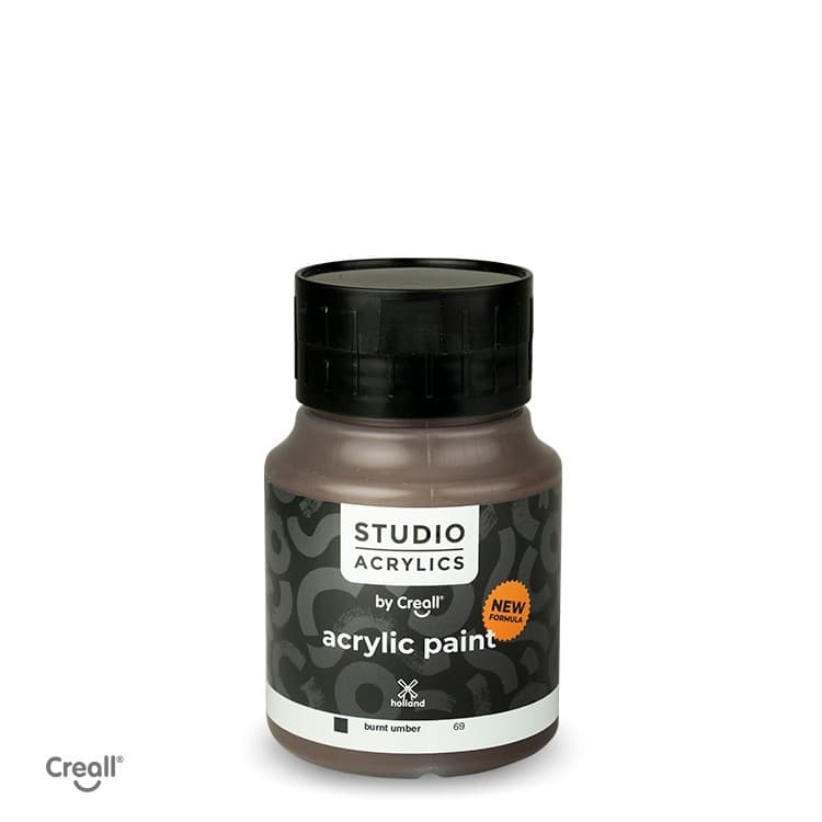 CREALL STUDIO ACRYLIC 500ml - Burnt Umber