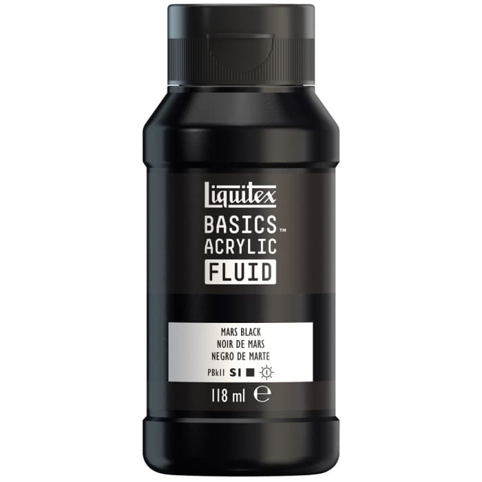 Liquitex Basics Acrylic Fluid - Mars Black S1