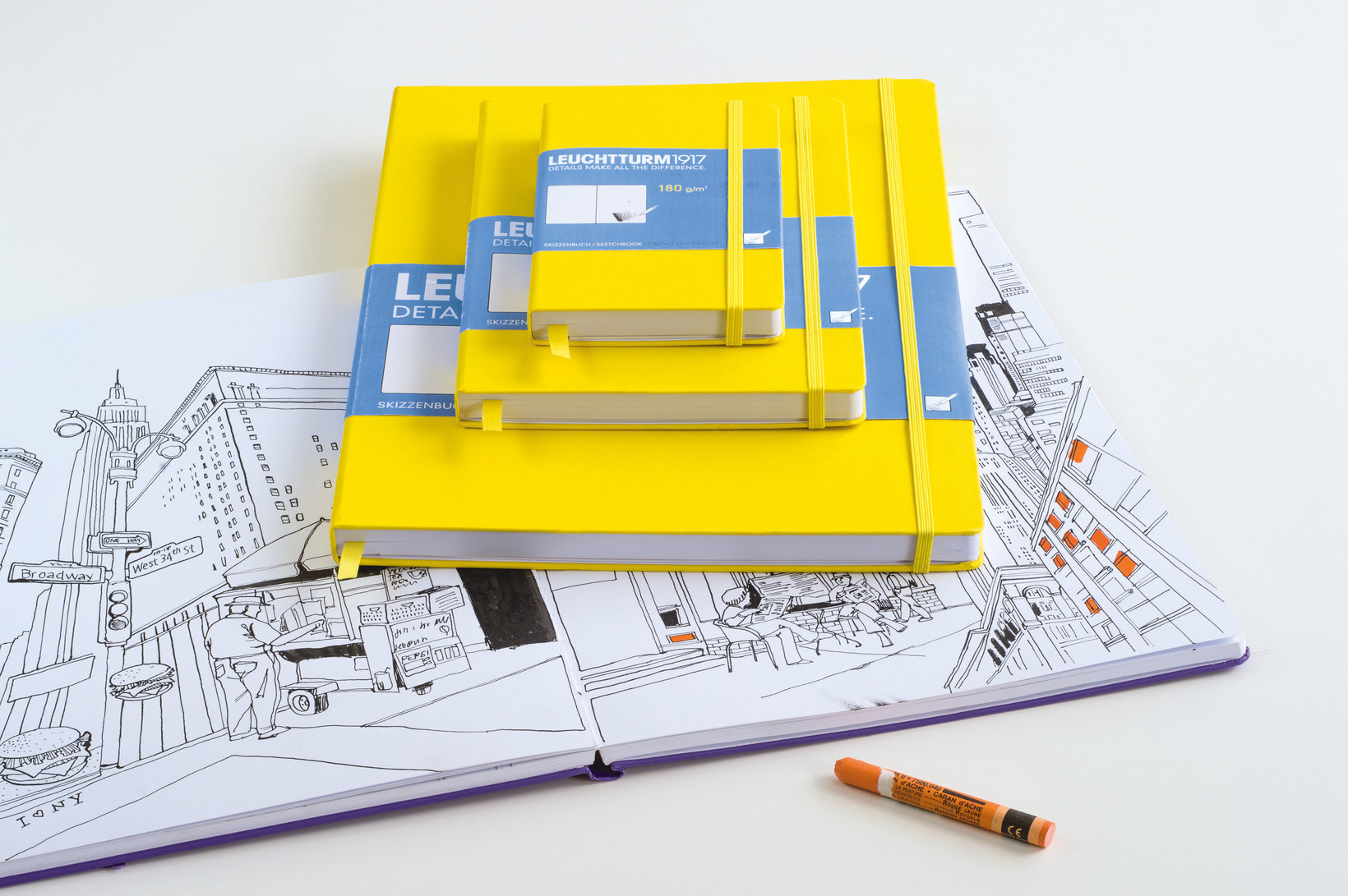 Sketchbook Master (A4+), 112 pages, 150g/m² paper, plain, Lemon - Image 2